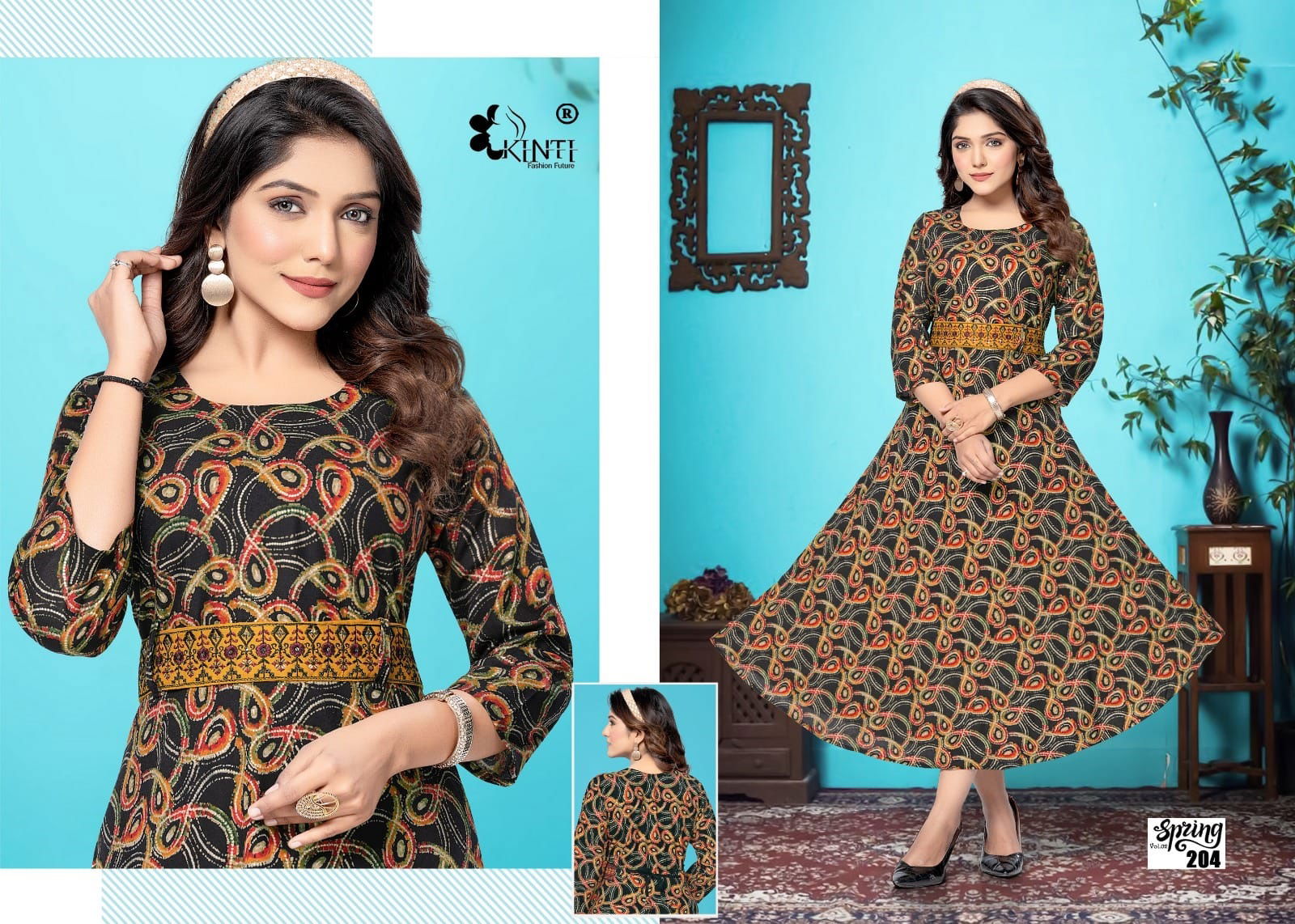 Spring Vo 8 By Kinti Long Designer Kurtis Catalog
